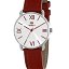 Reloj Marea Mujer con Esfera Plateada y Correa Rojo